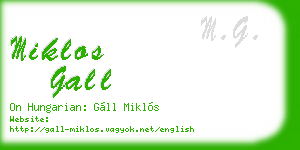 miklos gall business card