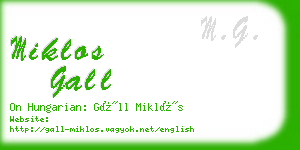 miklos gall business card